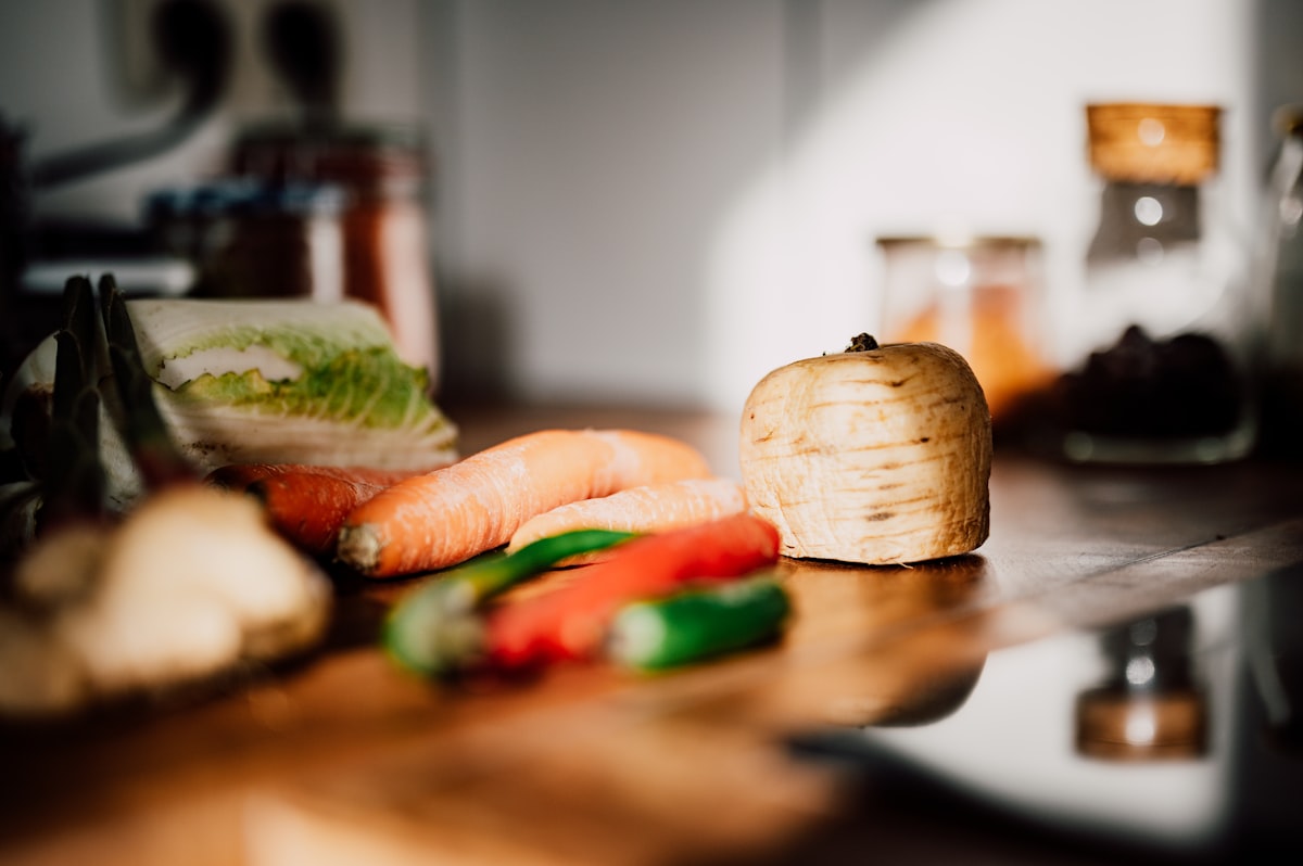 Roasted vegetable tray with olive oil and garlic